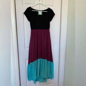 Maeve (Anthropologie Brand) Colorblock Silk Bottom Dress